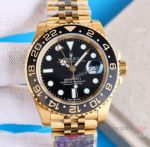 1:1 Super Clone Rolex new GMT-Master II 126718 Clean Factory Cal.3285 Watch in 904L Yellow Gold Jubilee 40mm